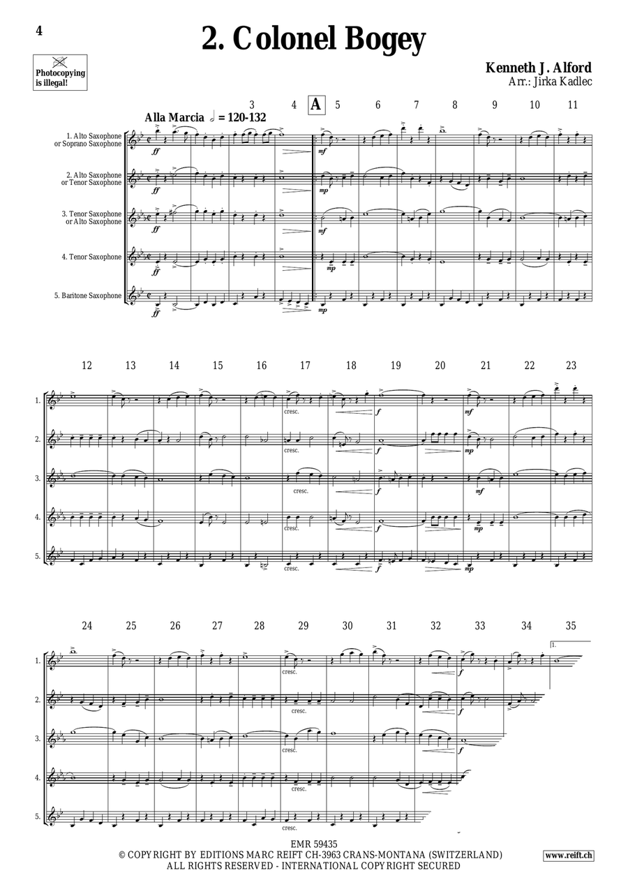 Saxophone Quintet Collection Volume 10 Saxophone Quintet scores gallery preview page 4