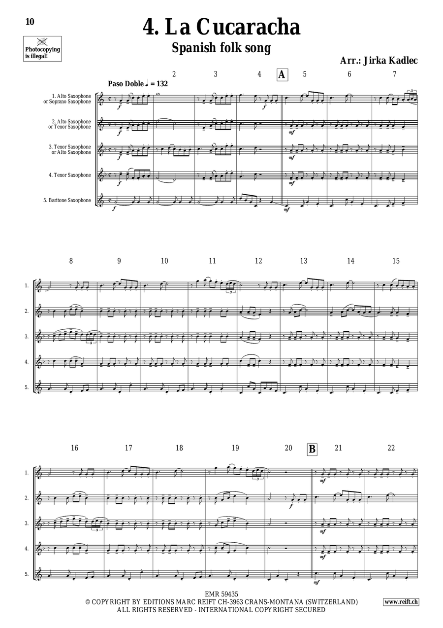 Saxophone Quintet Collection Volume 10 Saxophone Quintet scores gallery preview page 6