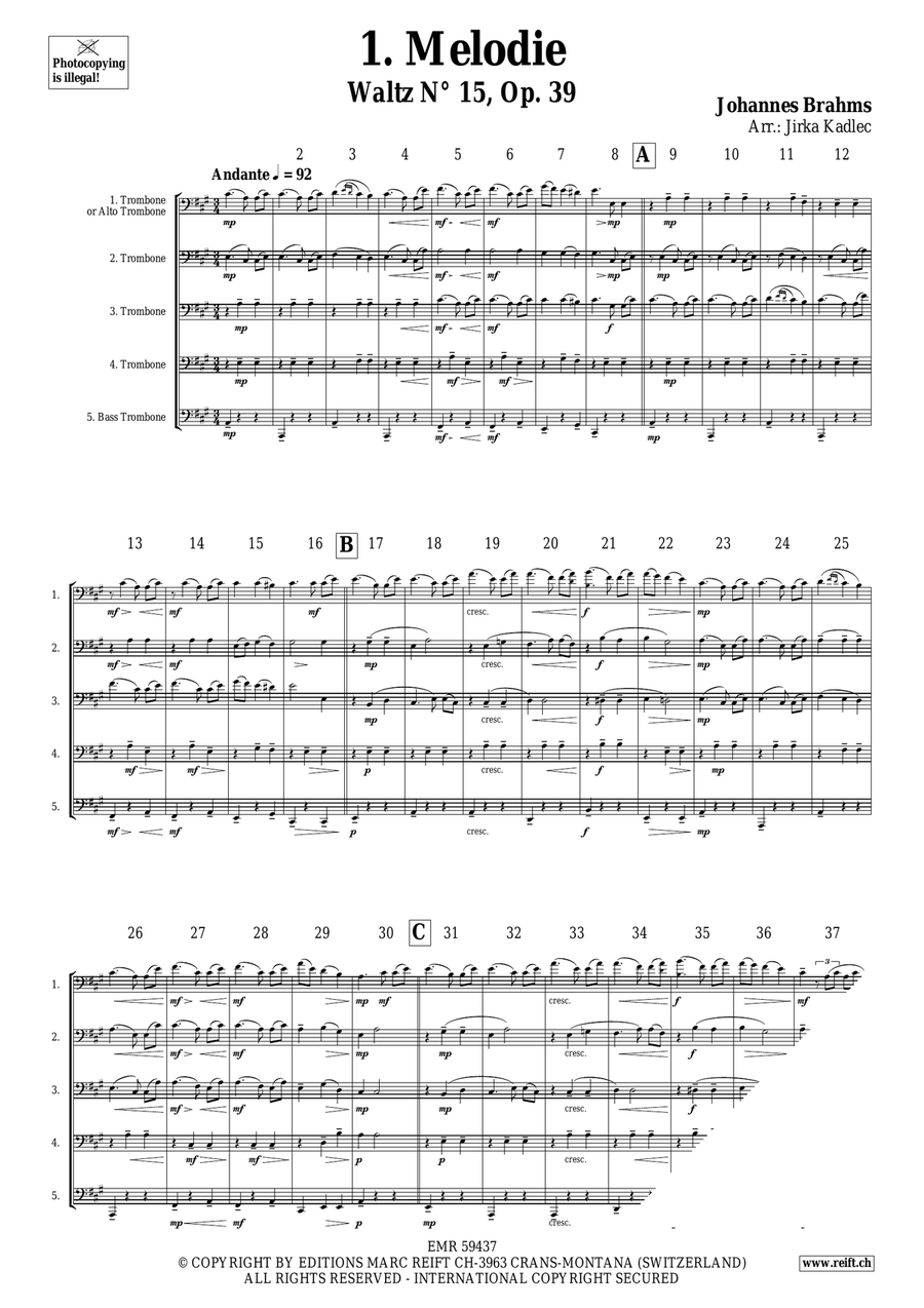 Trombone Quintet Collection Volume 10 Trombone scores gallery preview page 3