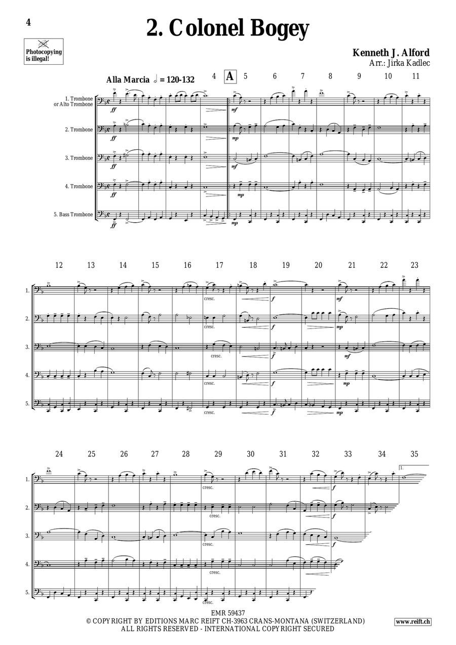 Trombone Quintet Collection Volume 10 Trombone scores gallery preview page 4