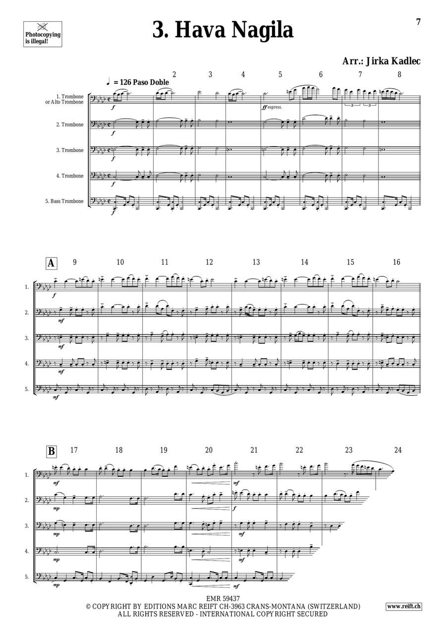 Trombone Quintet Collection Volume 10 Trombone scores gallery preview page 5