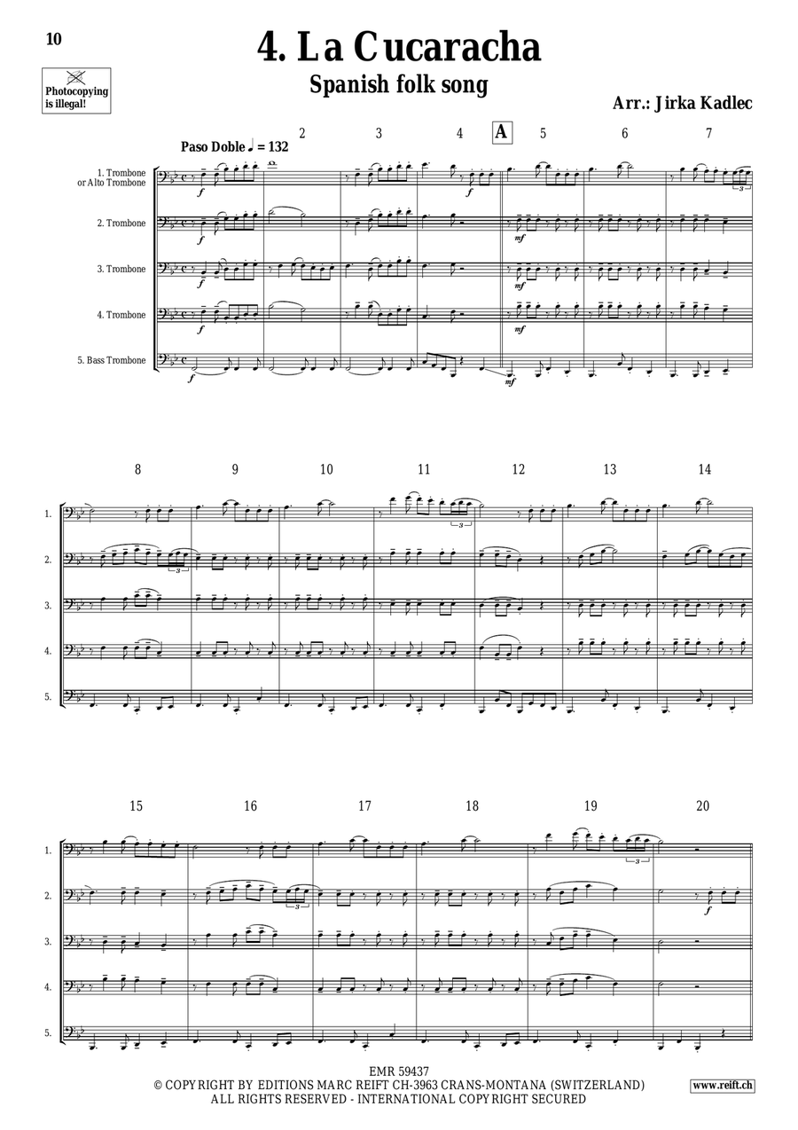 Trombone Quintet Collection Volume 10 Trombone scores gallery preview page 6