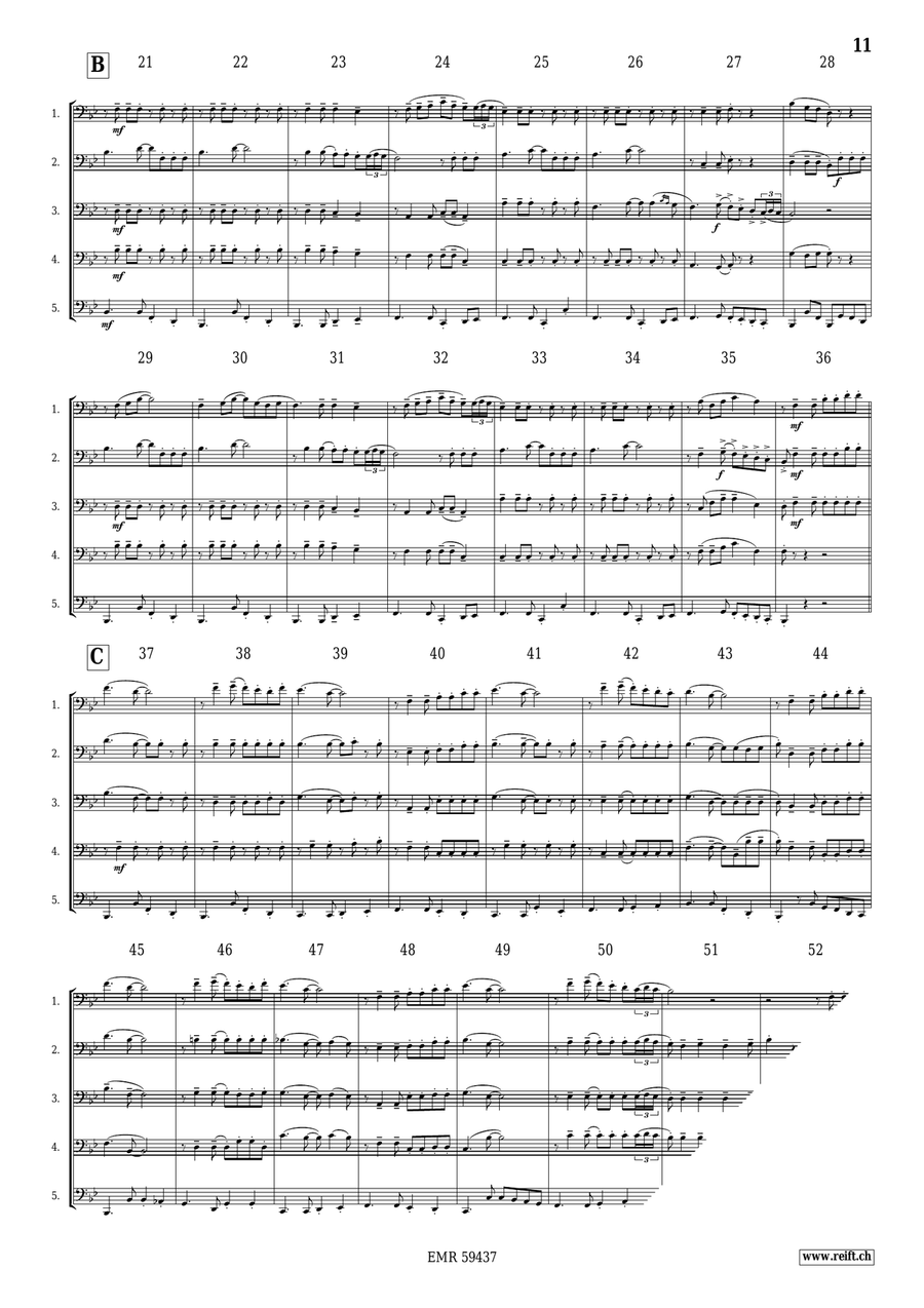 Trombone Quintet Collection Volume 10 Trombone scores gallery preview page 7