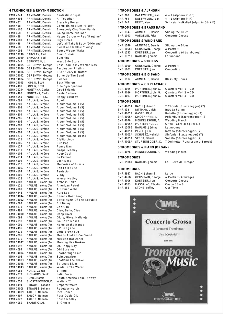 Trombone Quintet Collection Volume 10 Trombone scores gallery preview page 9