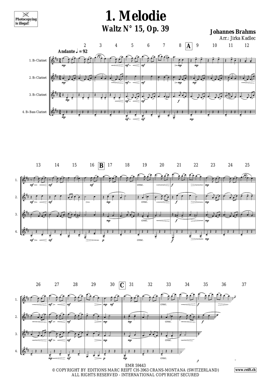 Clarinet Quartet Collection Volume 10 Clarinet Quartet scores gallery preview page 3
