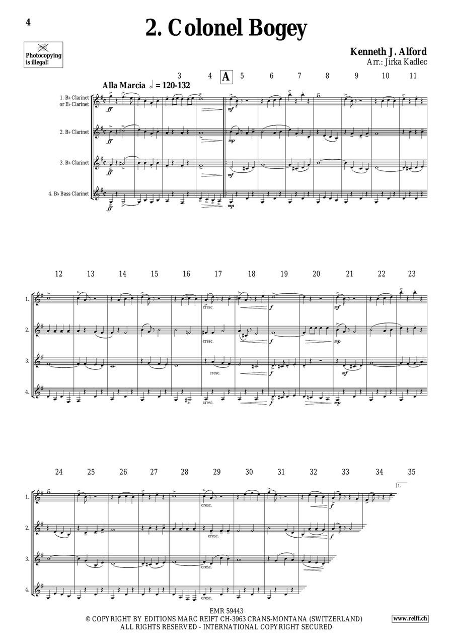 Clarinet Quartet Collection Volume 10 Clarinet Quartet scores gallery preview page 4
