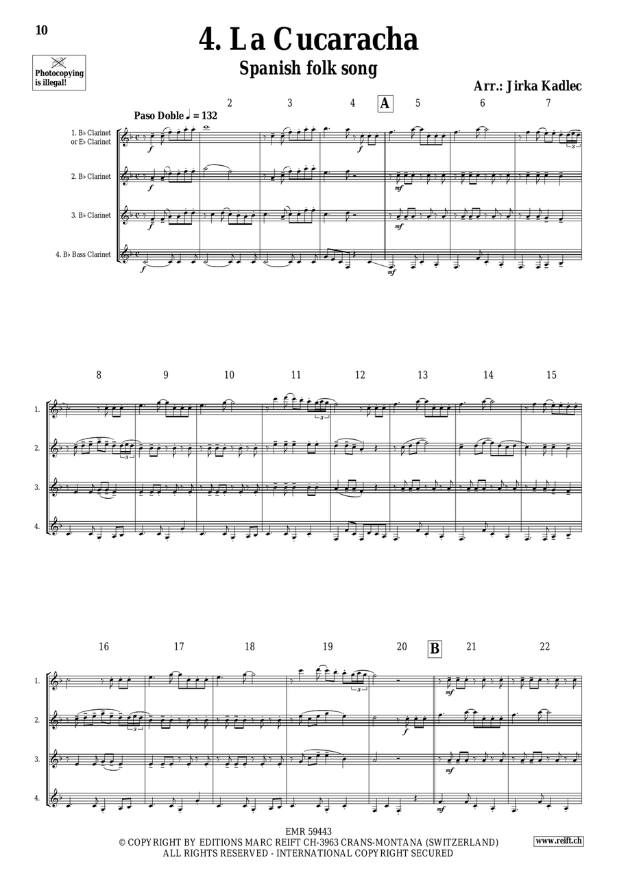 Clarinet Quartet Collection Volume 10 Clarinet Quartet scores gallery preview page 6