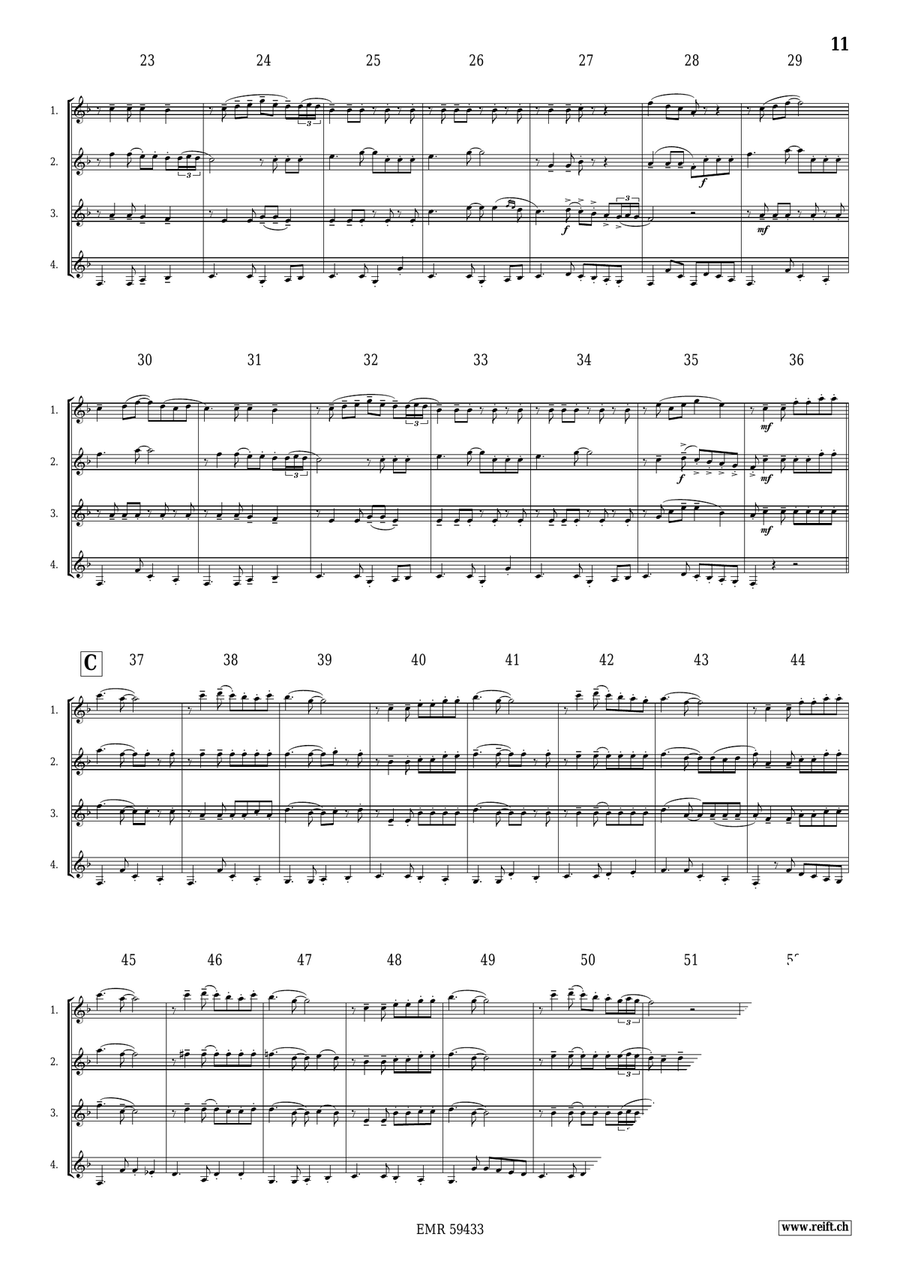 Clarinet Quartet Collection Volume 10 Clarinet Quartet scores gallery preview page 7