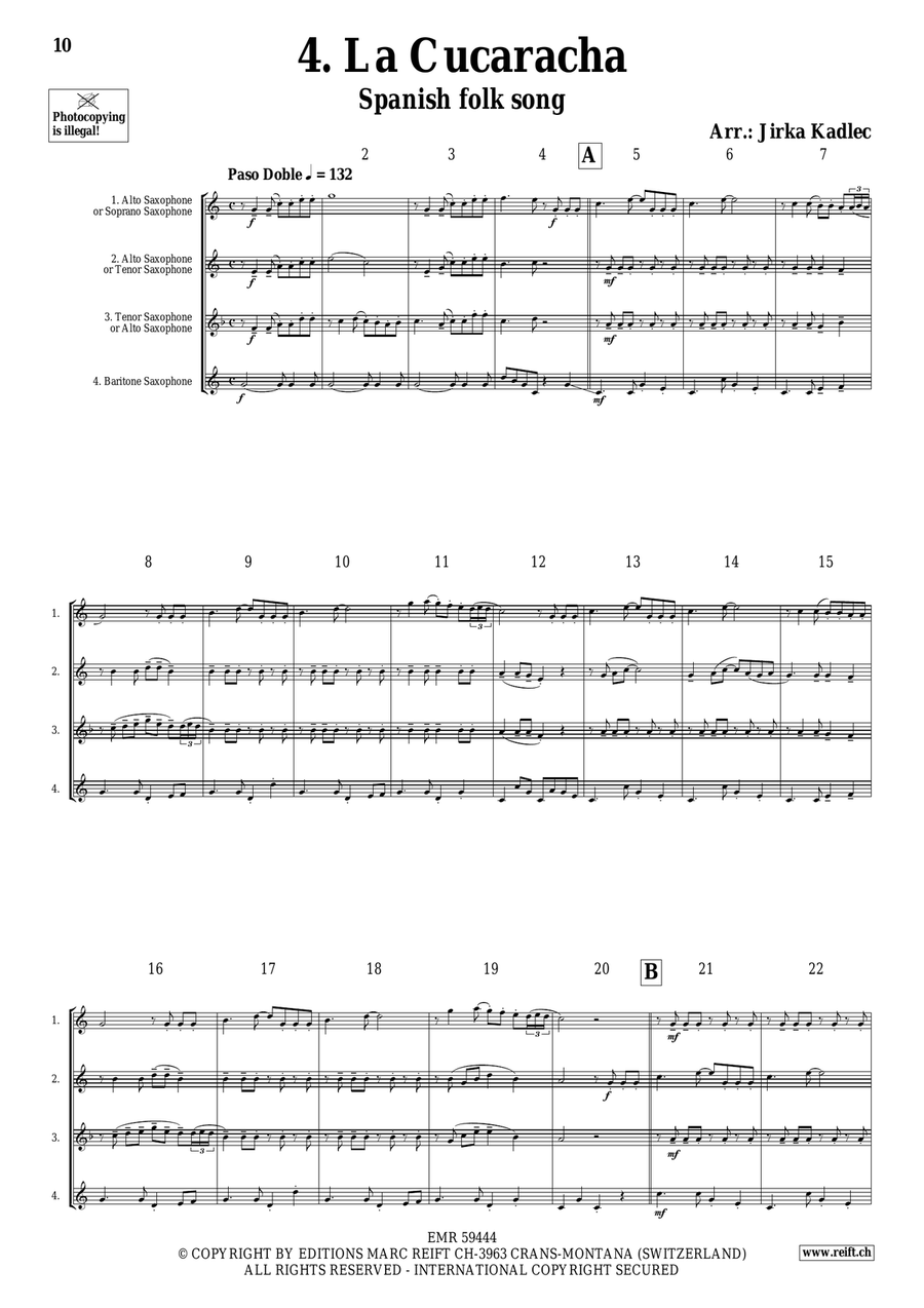 Saxophone Quartet Collection Volume 10 Saxophone Quartet scores gallery preview page 6
