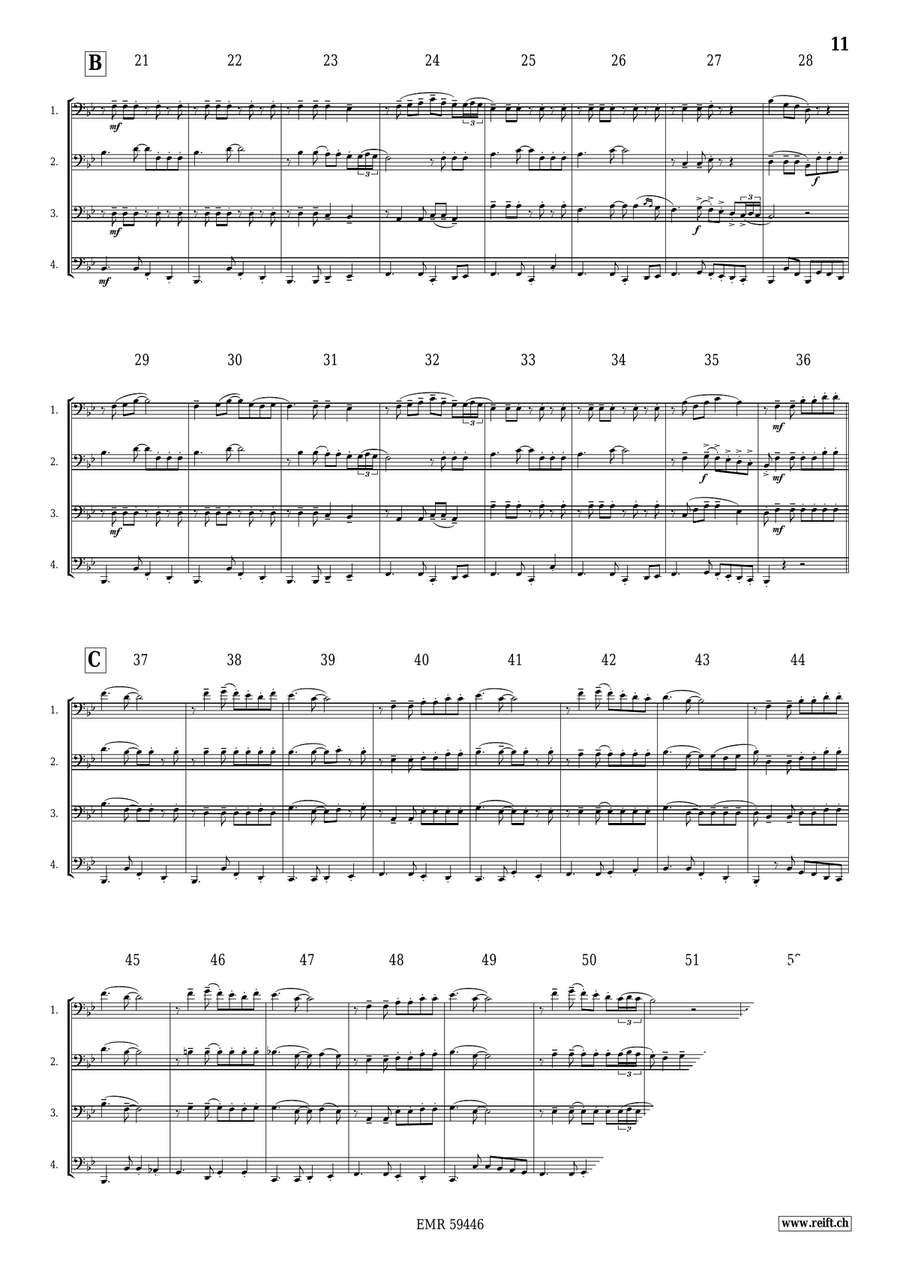 Trombone Quartet Collection Volume 10 Trombone Quartet scores gallery preview page 7