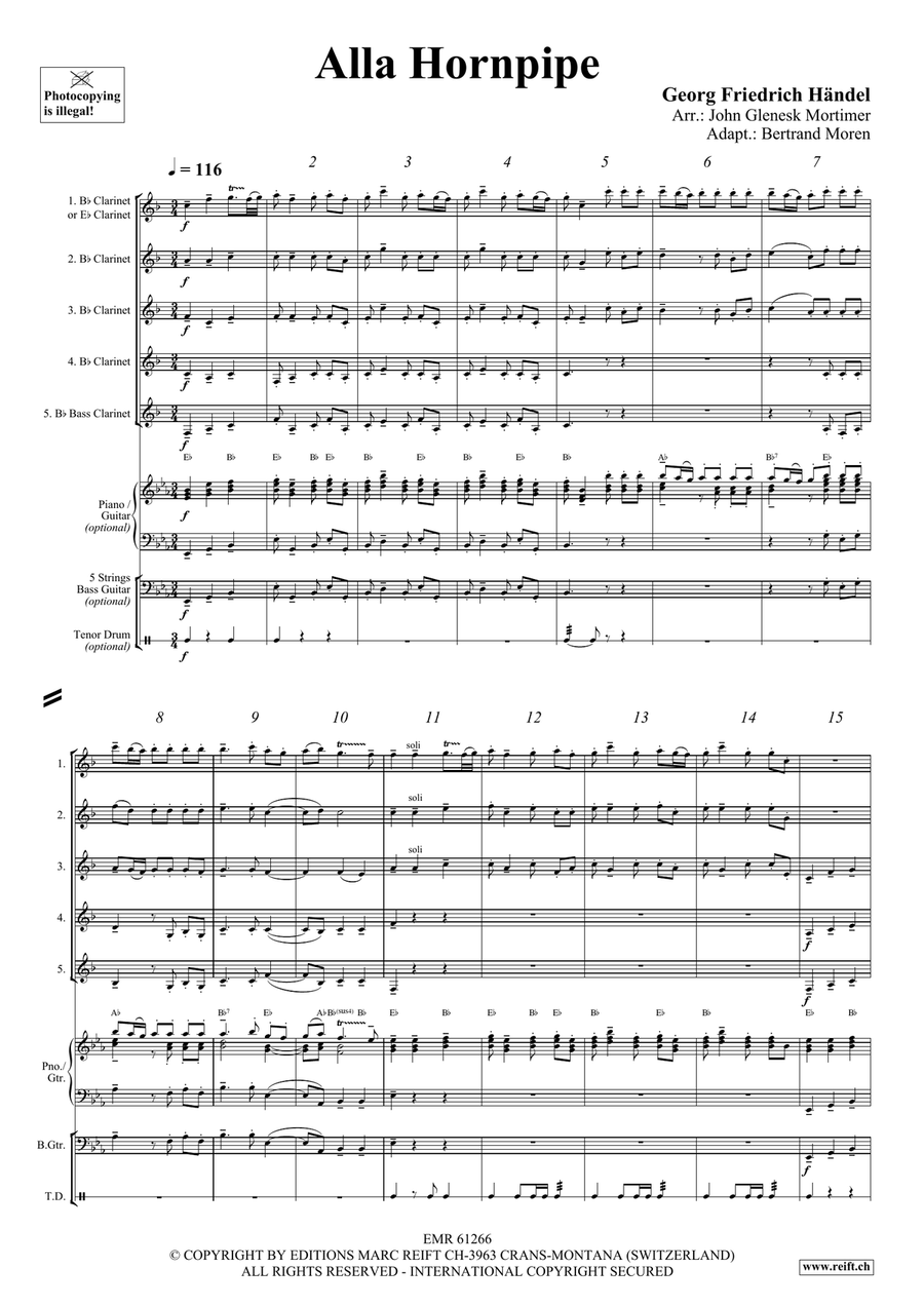 Alla Hornpipe Alla Hornpipe Clarinet Quintet scores gallery preview page 3