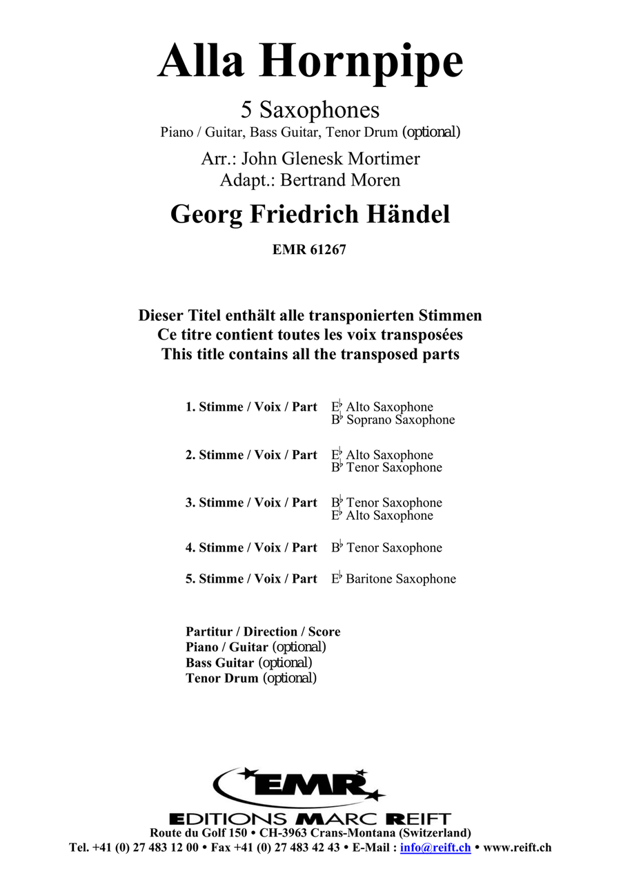 Alla Hornpipe Alla Hornpipe Saxophone Quintet scores gallery preview page 2