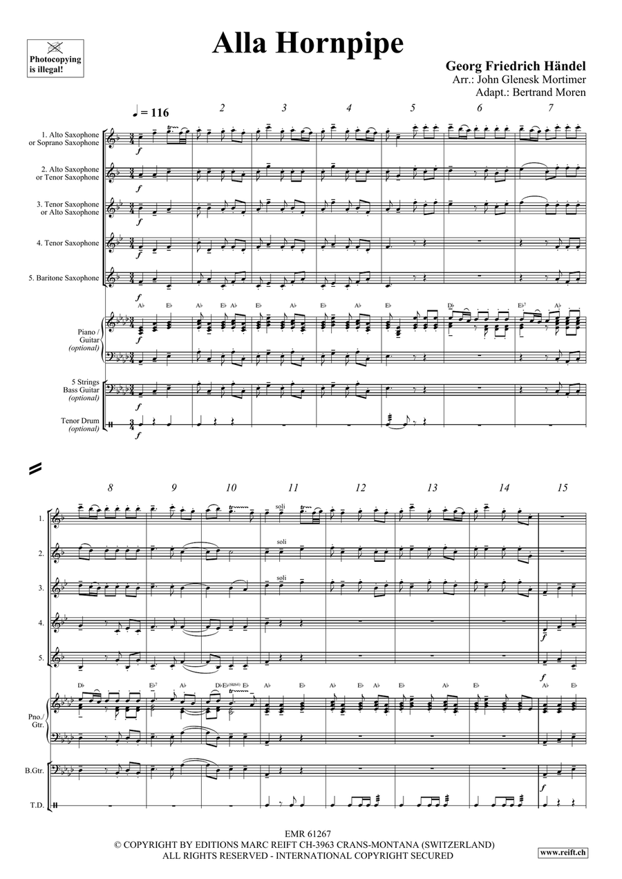 Alla Hornpipe Alla Hornpipe Saxophone Quintet scores gallery preview page 3