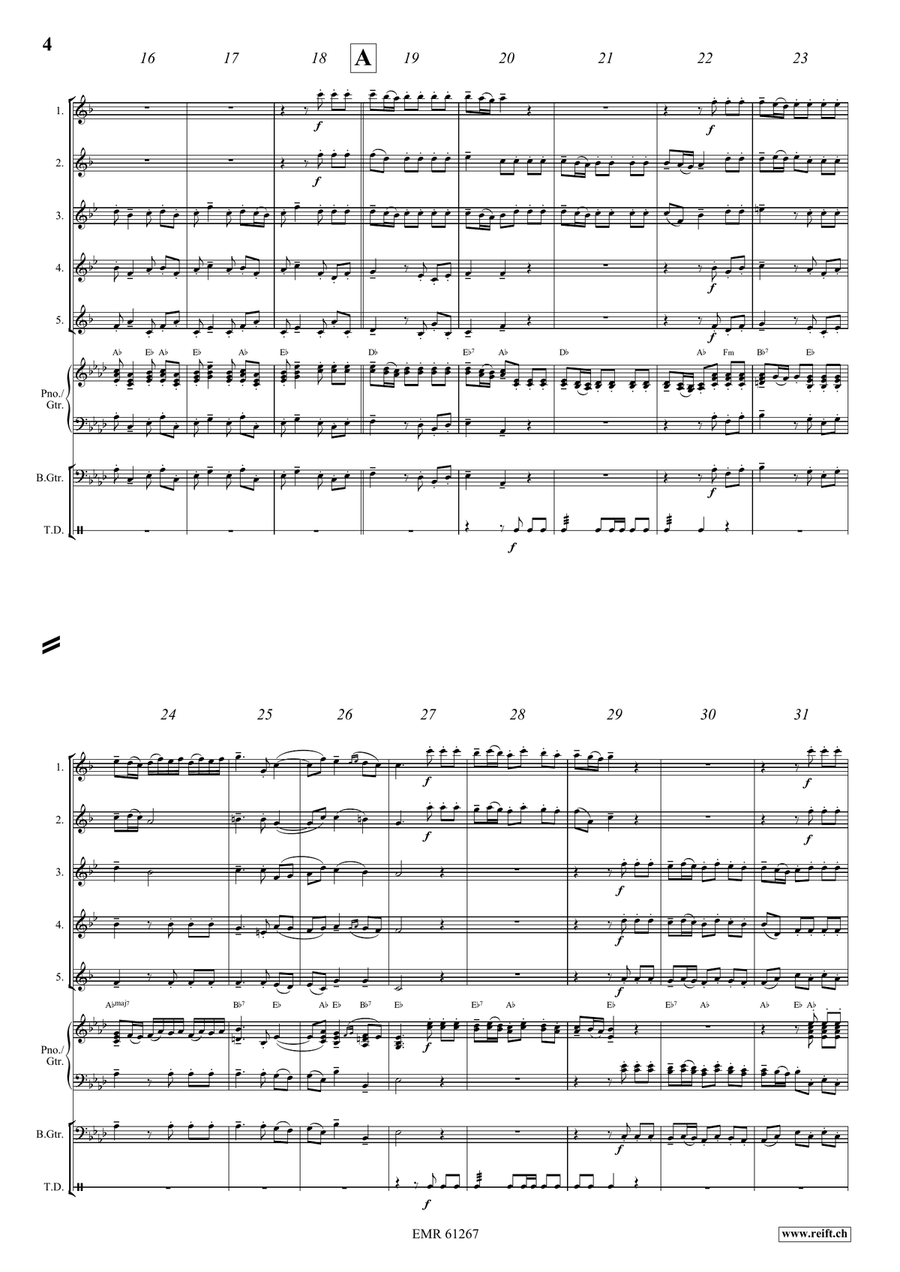 Alla Hornpipe Alla Hornpipe Saxophone Quintet scores gallery preview page 4