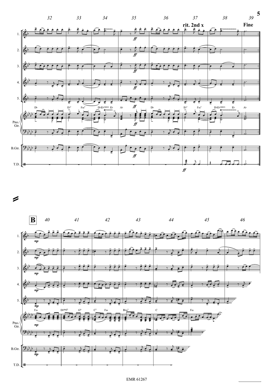 Alla Hornpipe Alla Hornpipe Saxophone Quintet scores gallery preview page 5