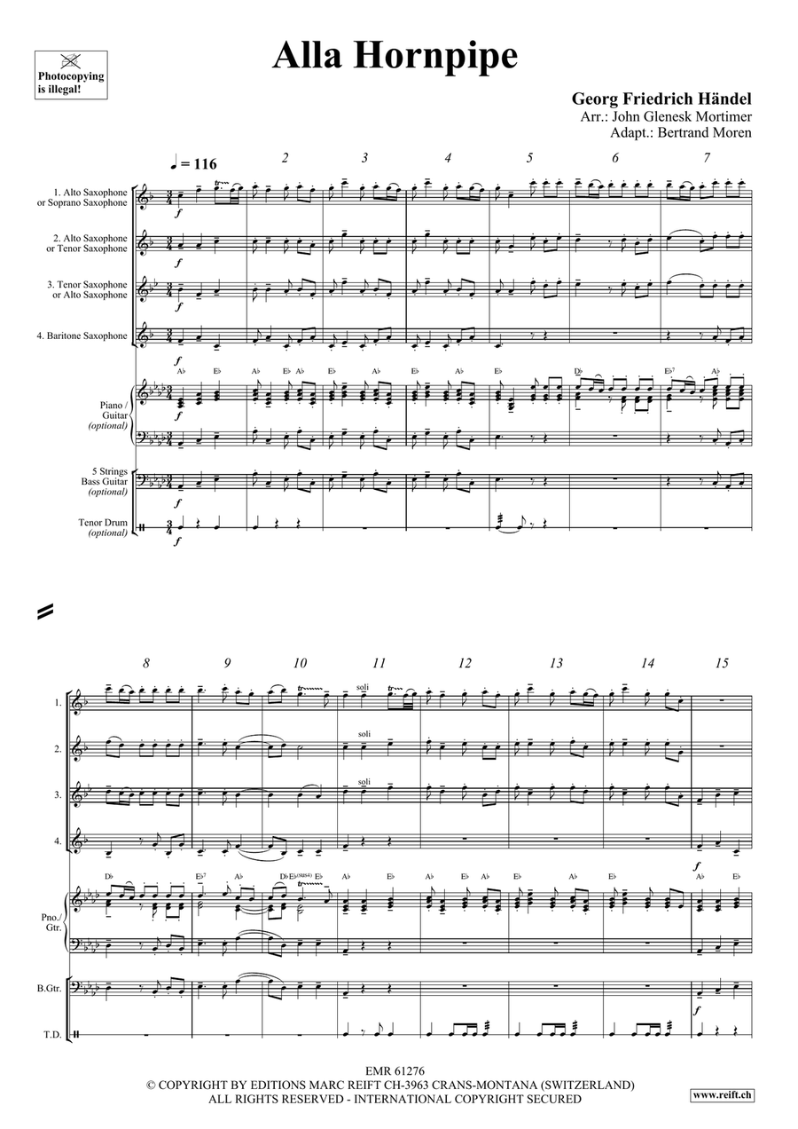 Alla Hornpipe Alla Hornpipe Saxophone Quartet scores gallery preview page 3