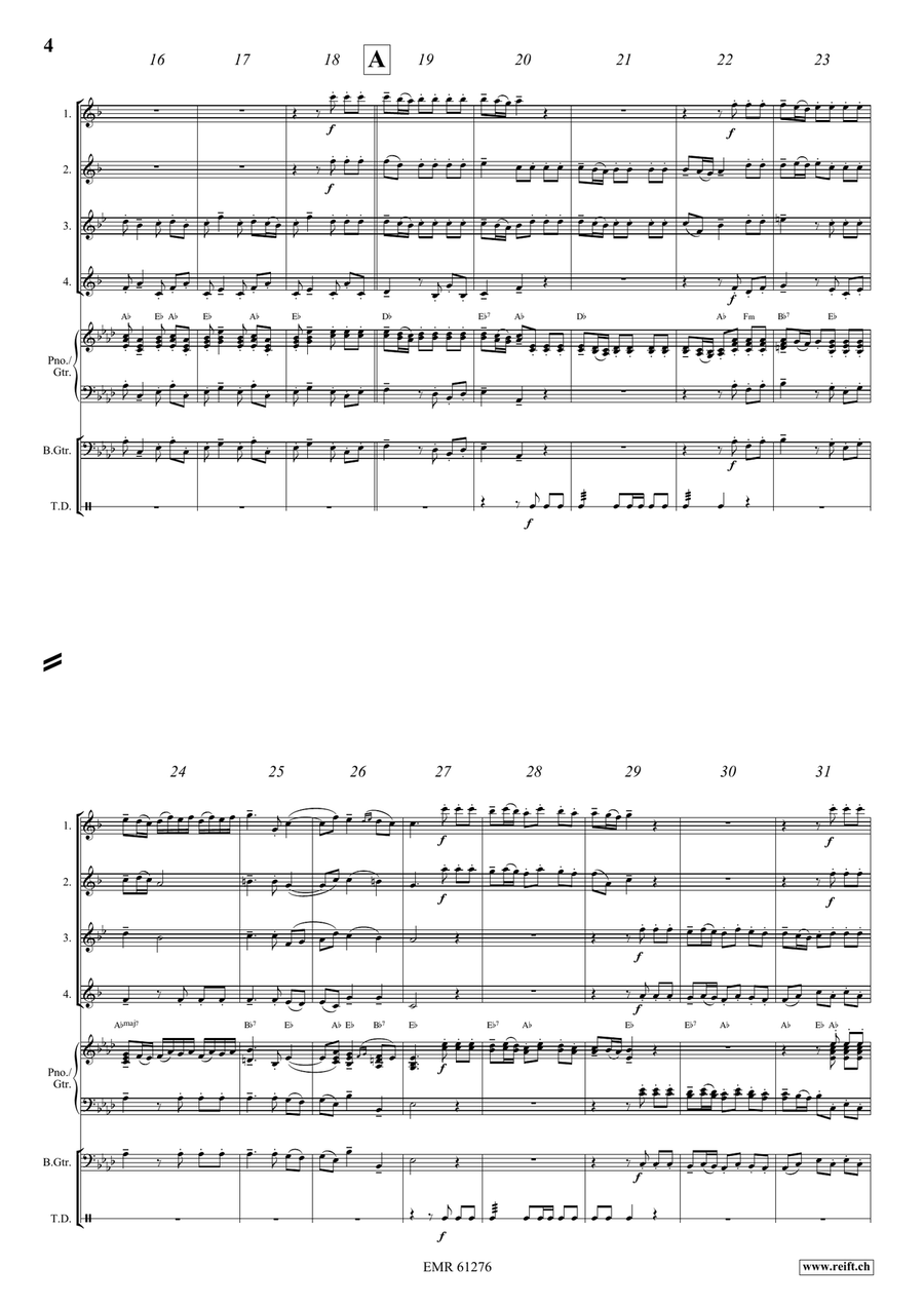 Alla Hornpipe Alla Hornpipe Saxophone Quartet scores gallery preview page 4