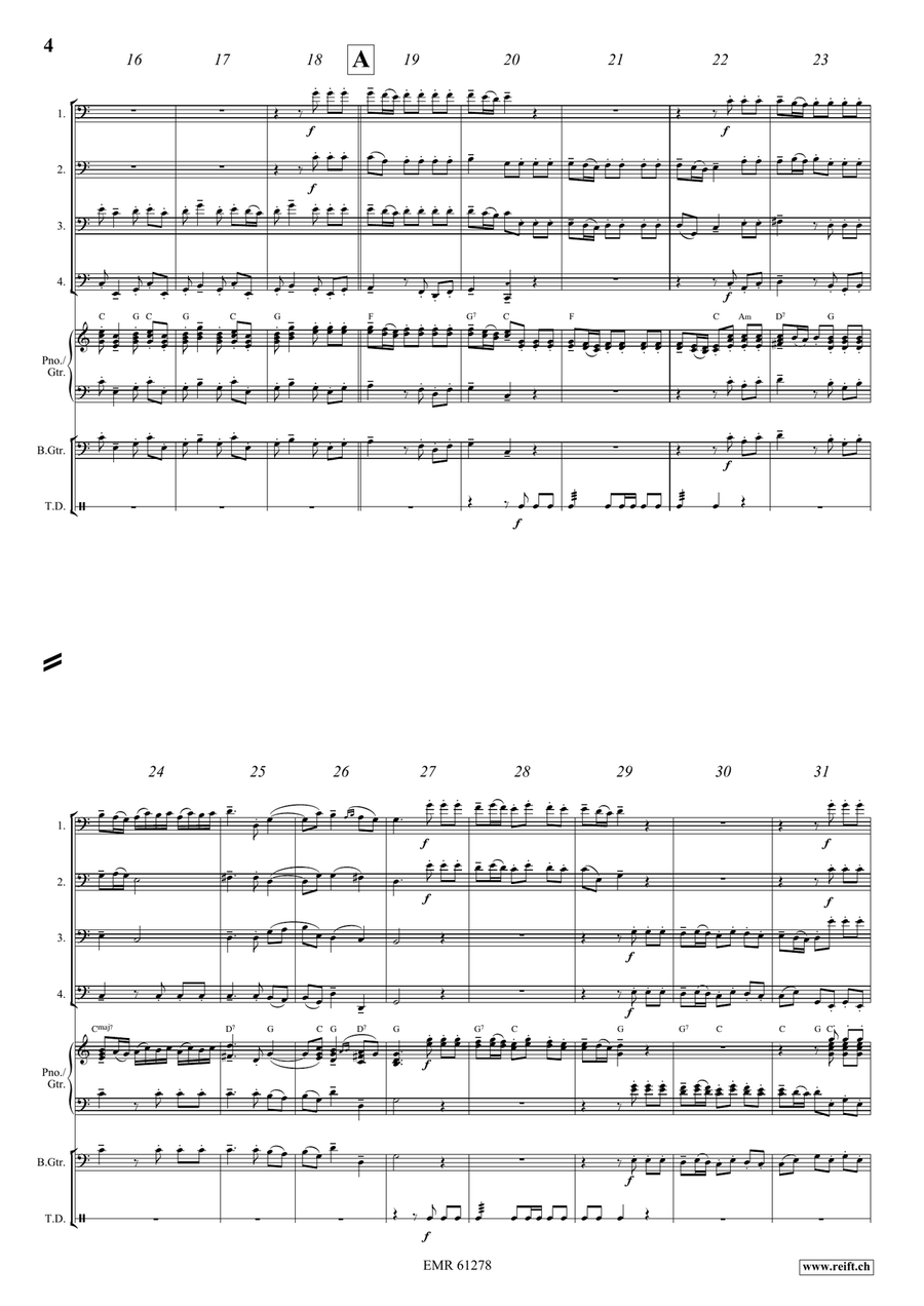 Alla Hornpipe Alla Hornpipe Trombone scores gallery preview page 4