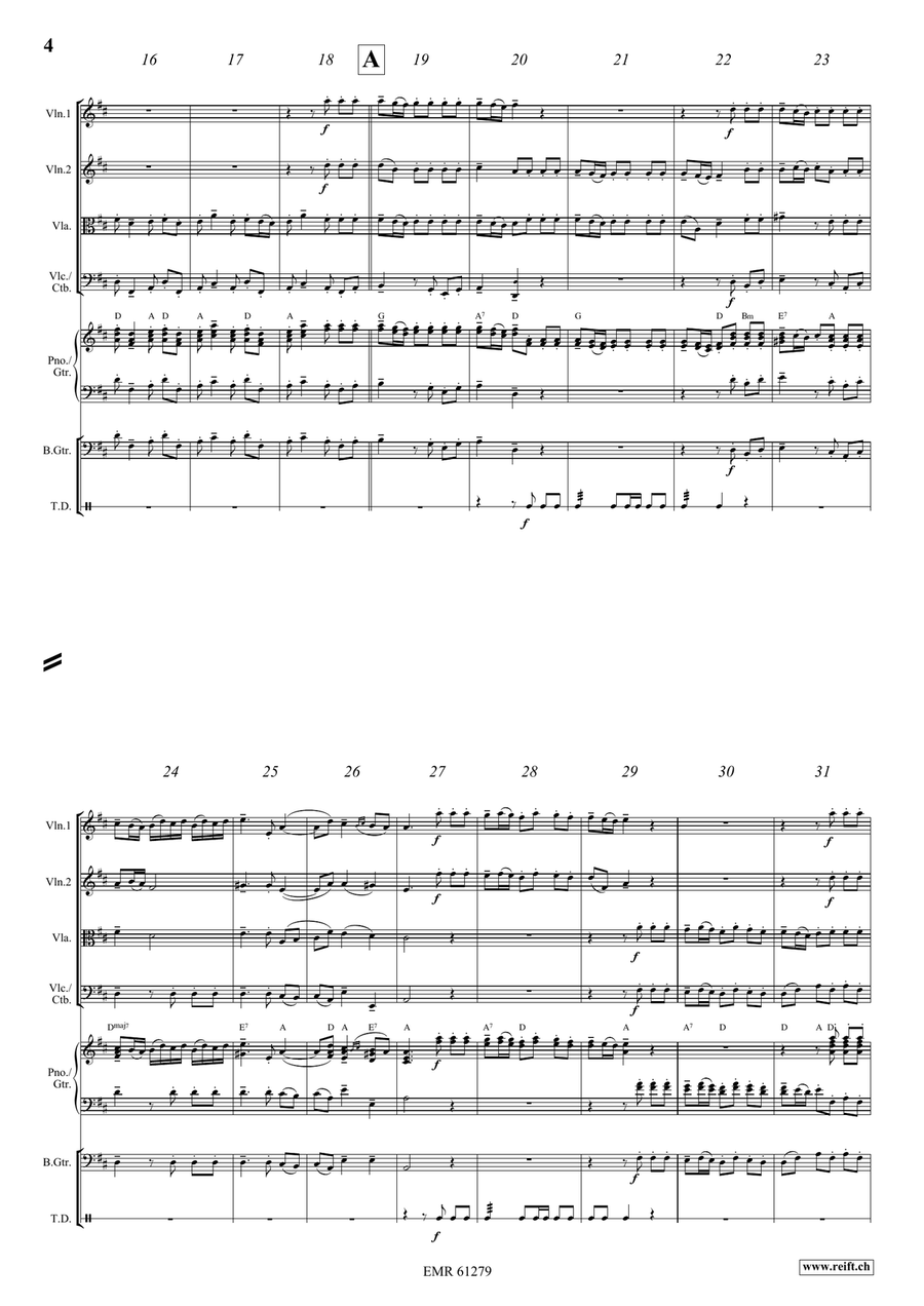 Alla Hornpipe Alla Hornpipe String Quartet scores gallery preview page 4