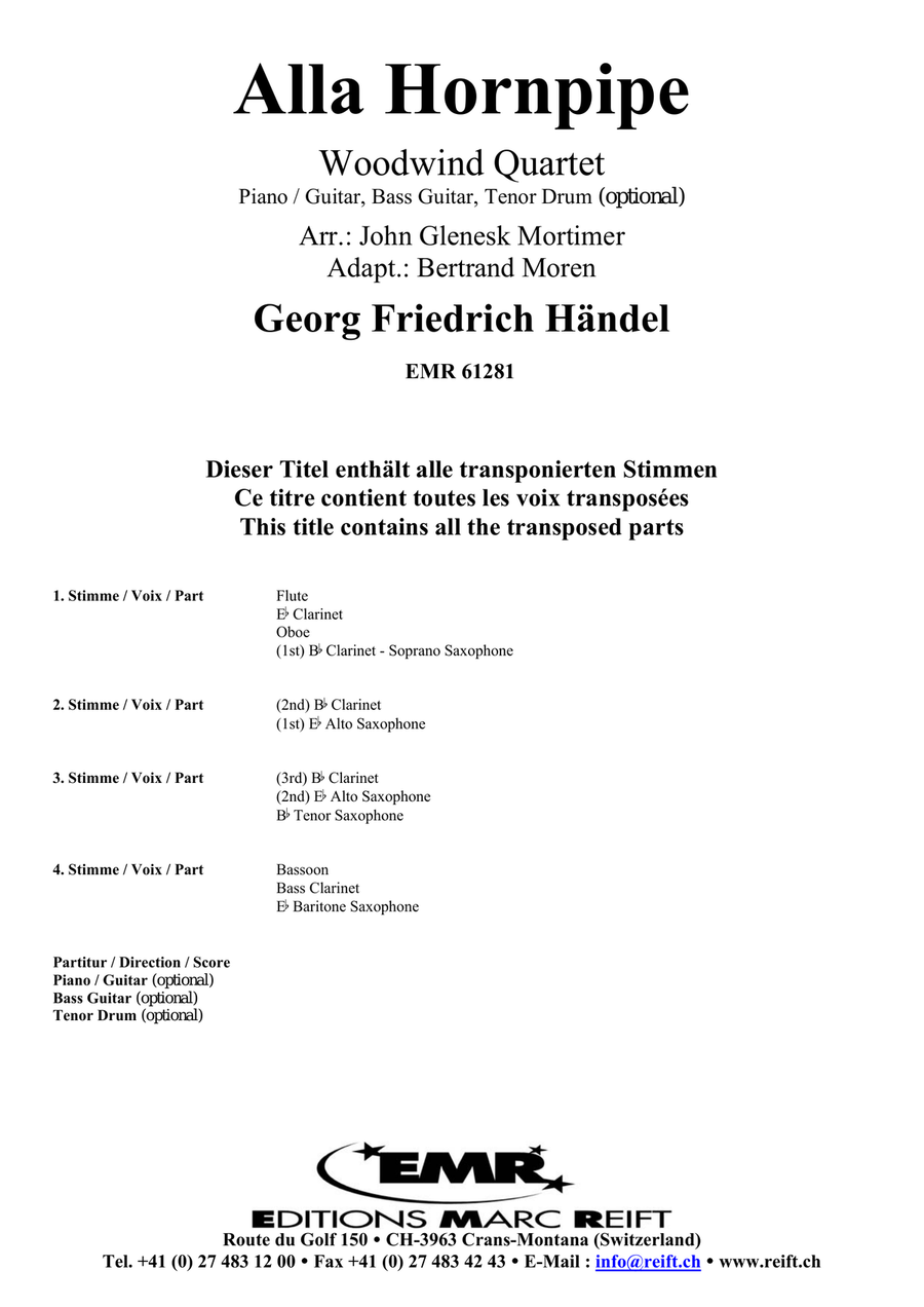 Alla Hornpipe Alla Hornpipe Woodwind Quartet scores gallery preview page 2