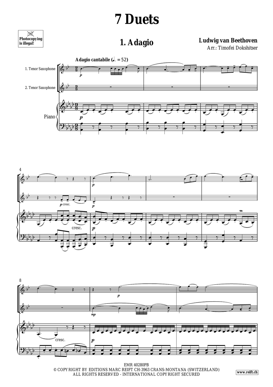 7 Duets 7 Duets Tenor Saxophone scores gallery preview page 3