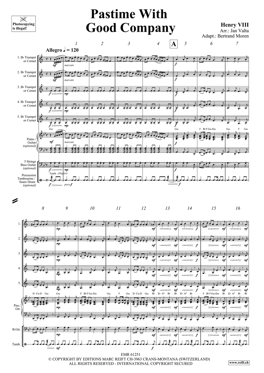 Pastime With Good Company Cornet scores gallery preview page 3