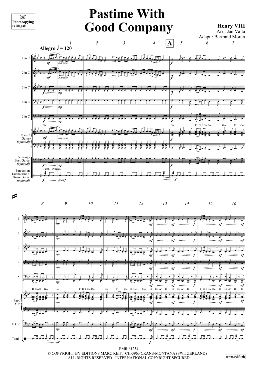 Pastime With Good Company Brass Quintet scores gallery preview page 3