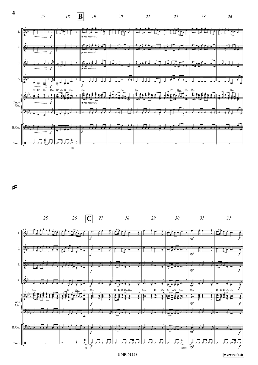 Pastime With Good Company Clarinet Quartet scores gallery preview page 4