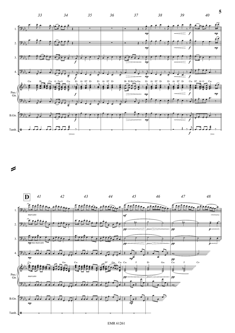 Pastime With Good Company Trombone Quartet scores gallery preview page 5