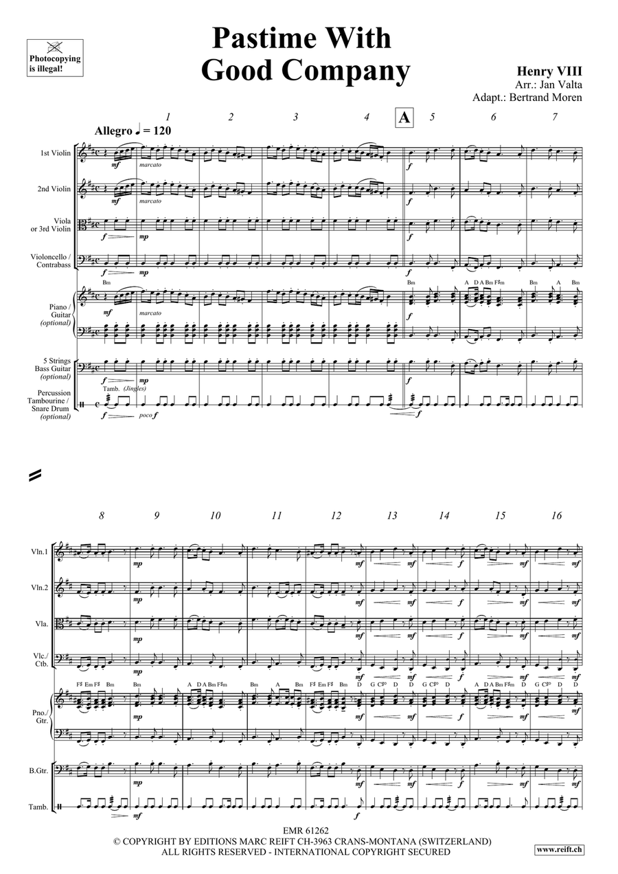 Pastime With Good Company String Quartet scores gallery preview page 3