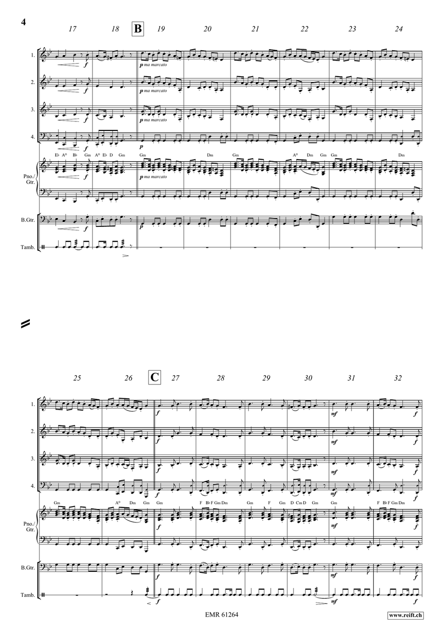 Pastime With Good Company Woodwind Quartet scores gallery preview page 4