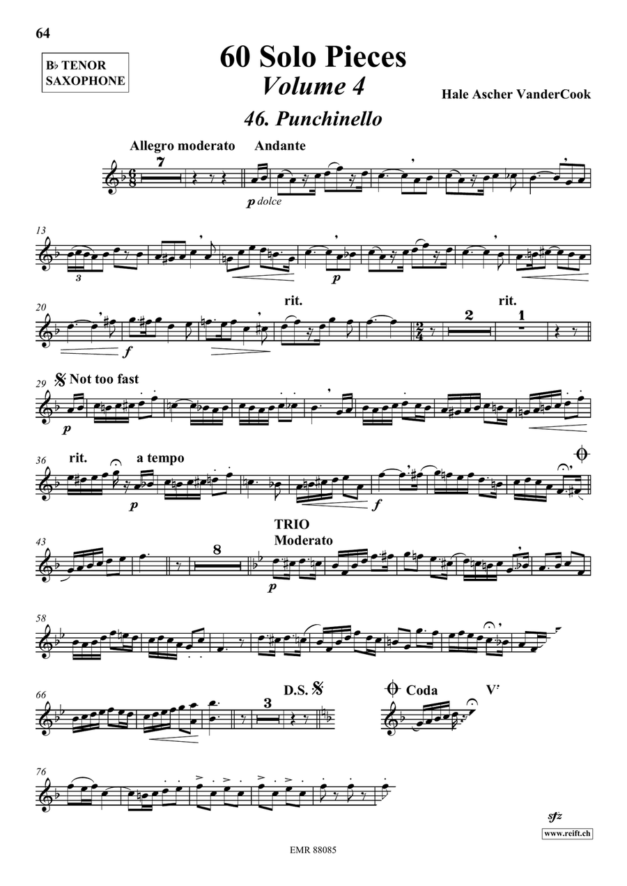 60 Solo Pieces Volume 4 Tenor Saxophone scores gallery preview page 4