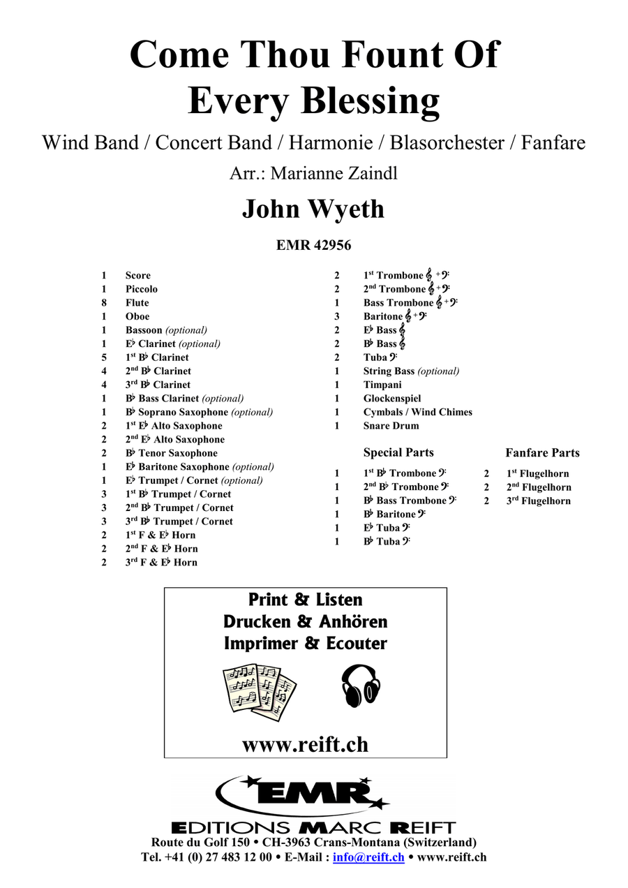 Come Thou Fount Of Every Blessing Concert Band scores gallery preview page 2