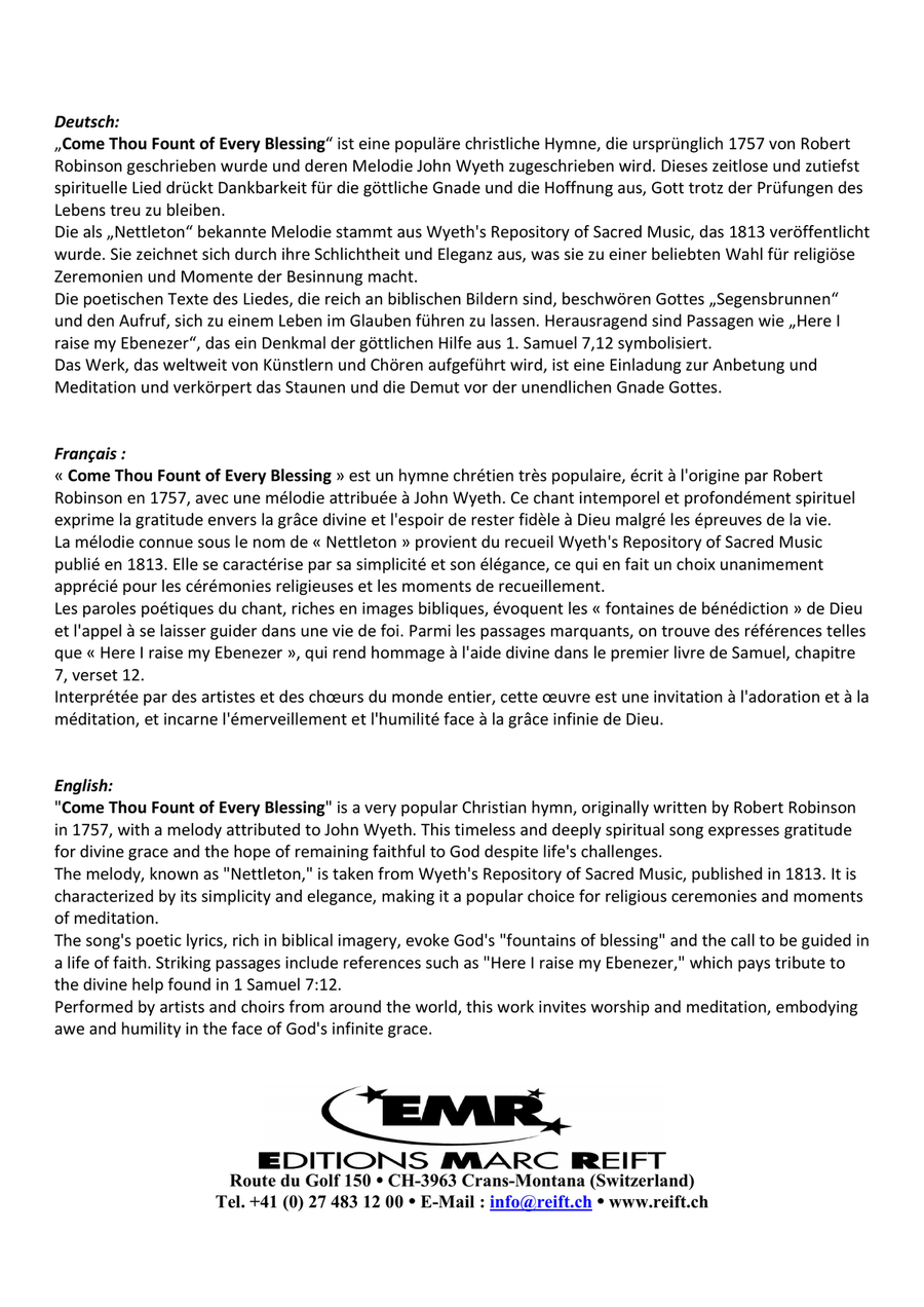 Come Thou Fount Of Every Blessing Concert Band scores gallery preview page 3