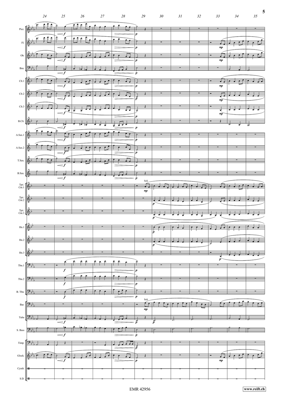 Come Thou Fount Of Every Blessing Concert Band scores gallery preview page 6