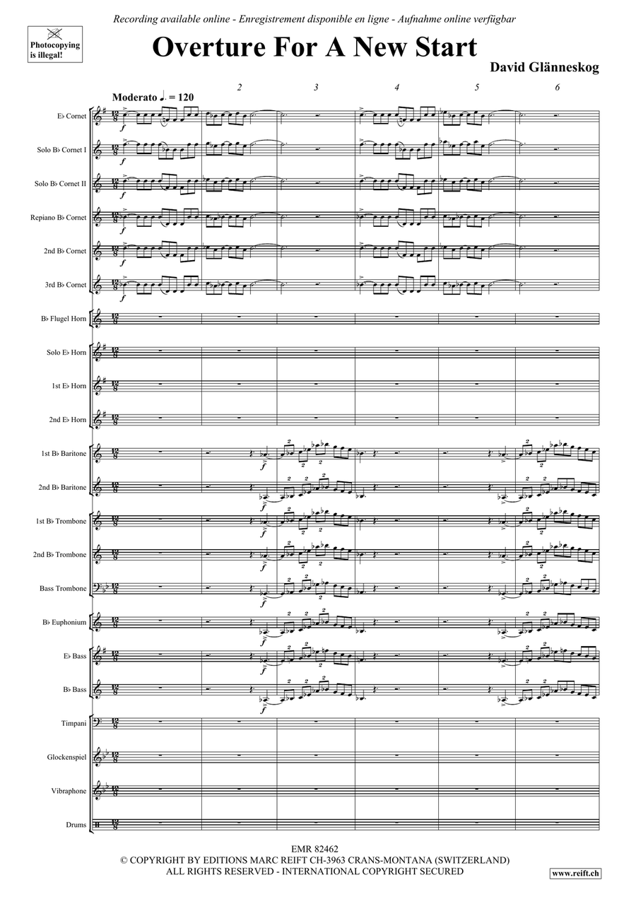 Overture For A New Start Overture For A New Start Brass Band scores gallery preview page 4
