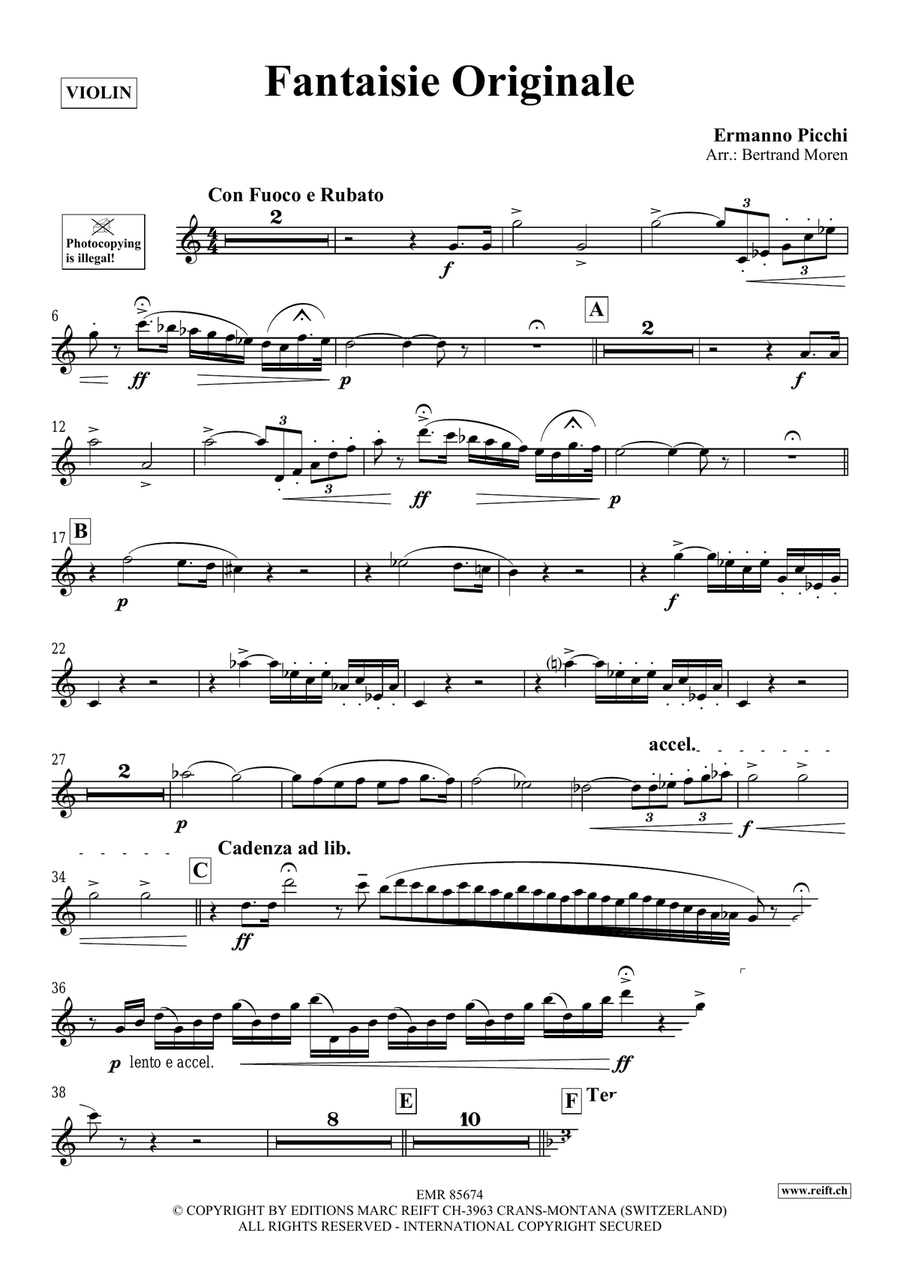 Fantaisie Originale Fantaisie Originale Violin Solo scores gallery preview page 3