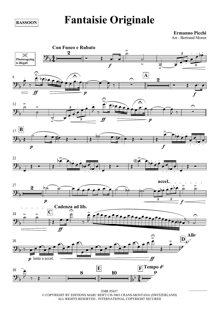 Fantaisie Originale Fantaisie Originale Bassoon Solo scores gallery preview page 3