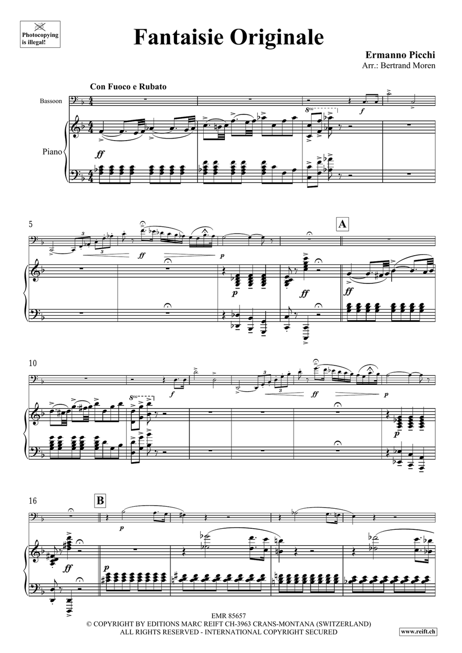 Fantaisie Originale Fantaisie Originale Bassoon Solo scores gallery preview page 4