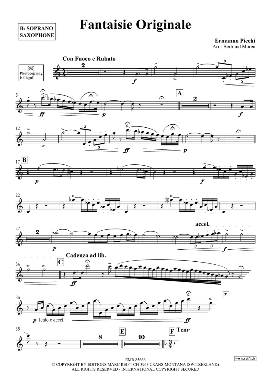 Fantaisie Originale Fantaisie Originale Soprano Saxophone scores gallery preview page 3