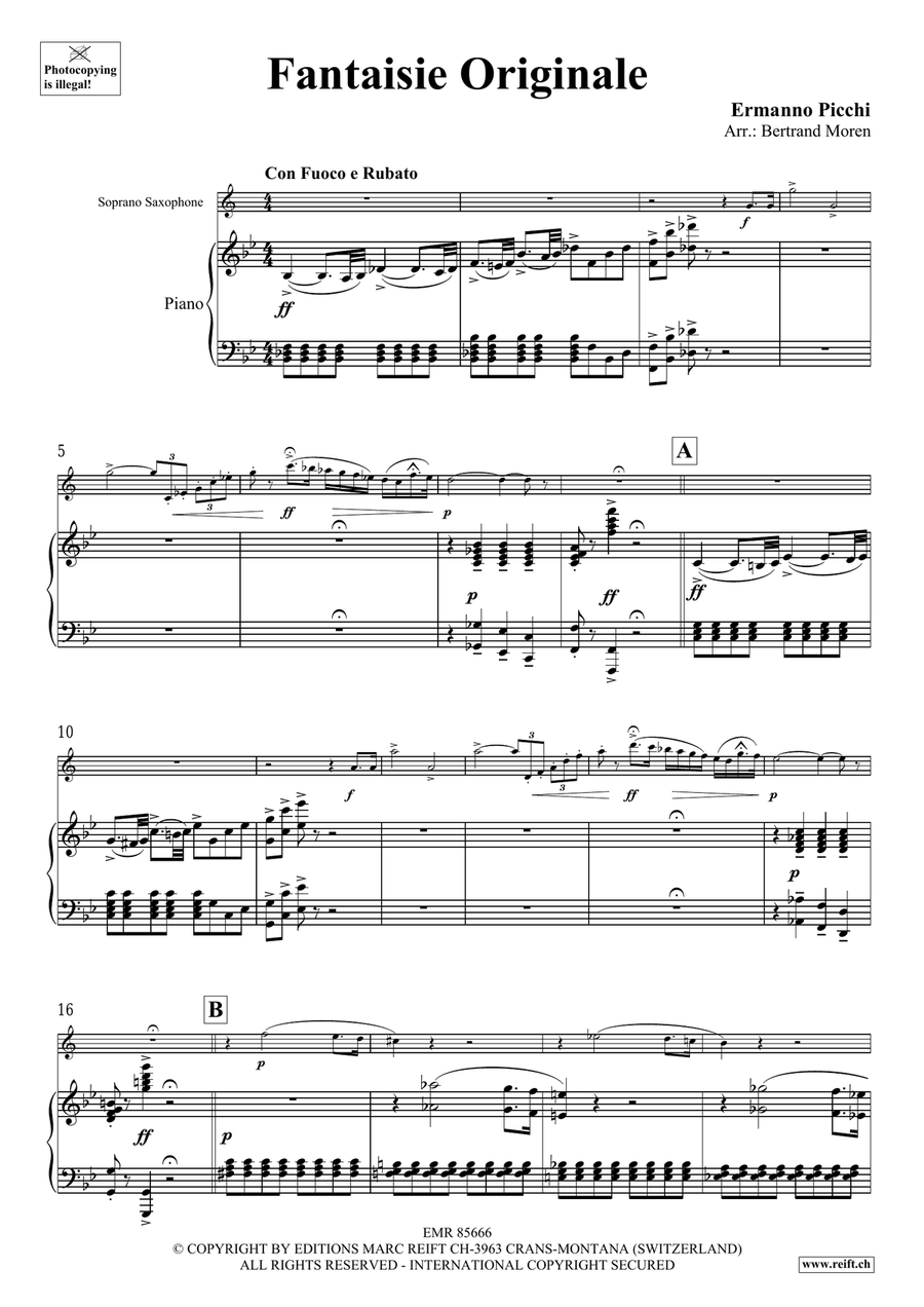 Fantaisie Originale Fantaisie Originale Soprano Saxophone scores gallery preview page 4