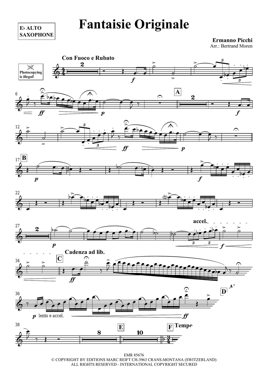 Fantaisie Originale Fantaisie Originale Alto Saxophone scores gallery preview page 3