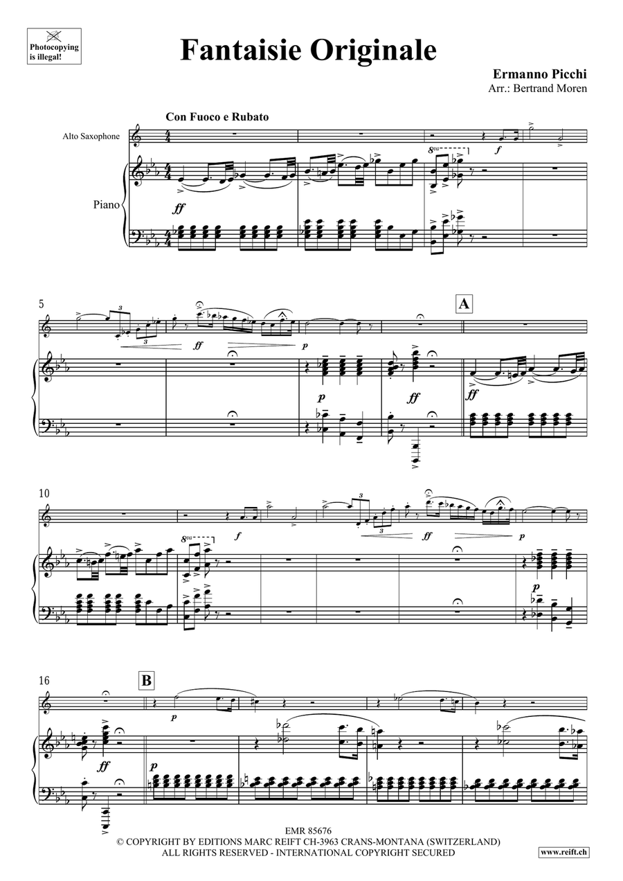 Fantaisie Originale Fantaisie Originale Alto Saxophone scores gallery preview page 4
