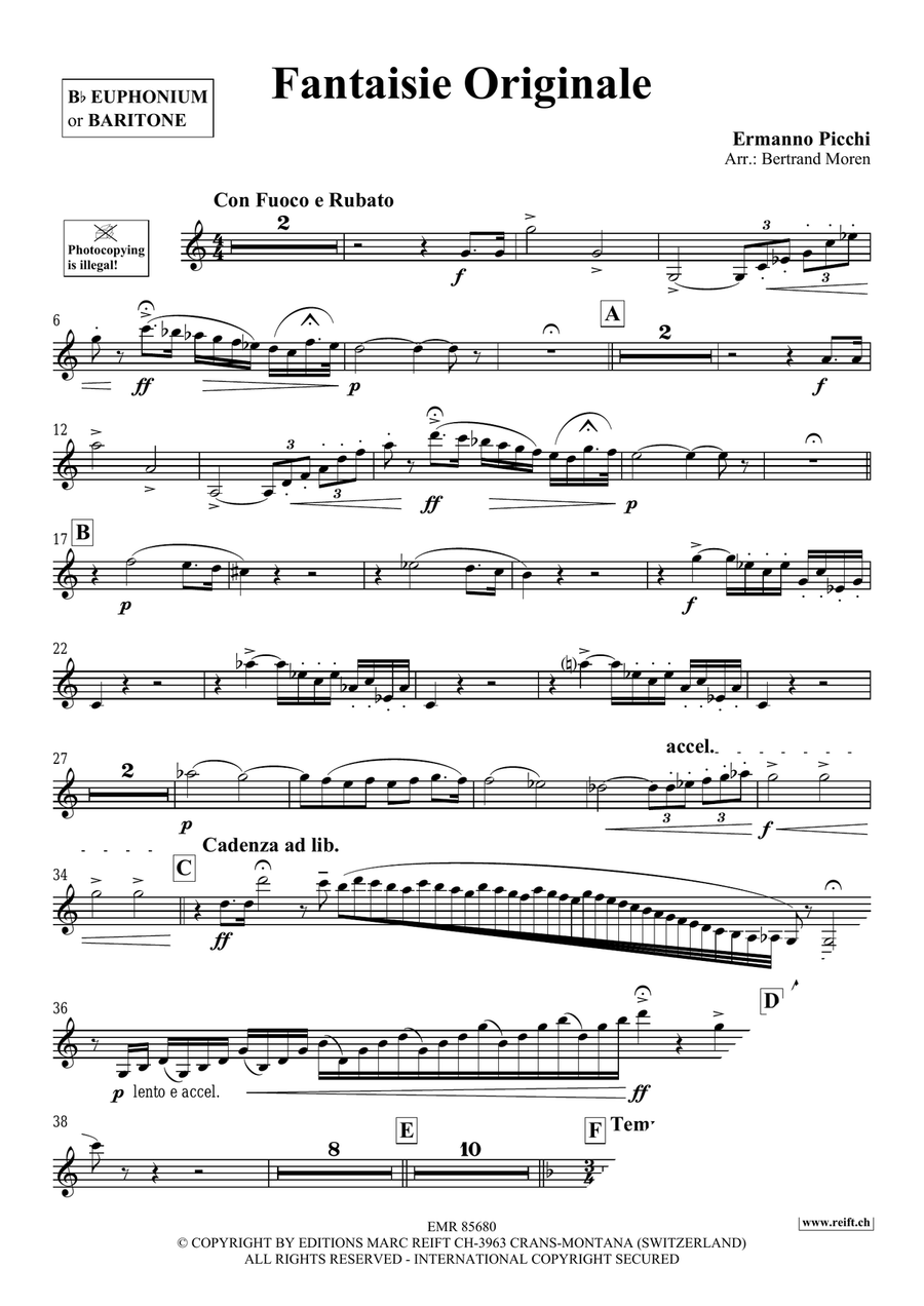 Fantaisie Originale Fantaisie Originale Euphonium scores gallery preview page 3