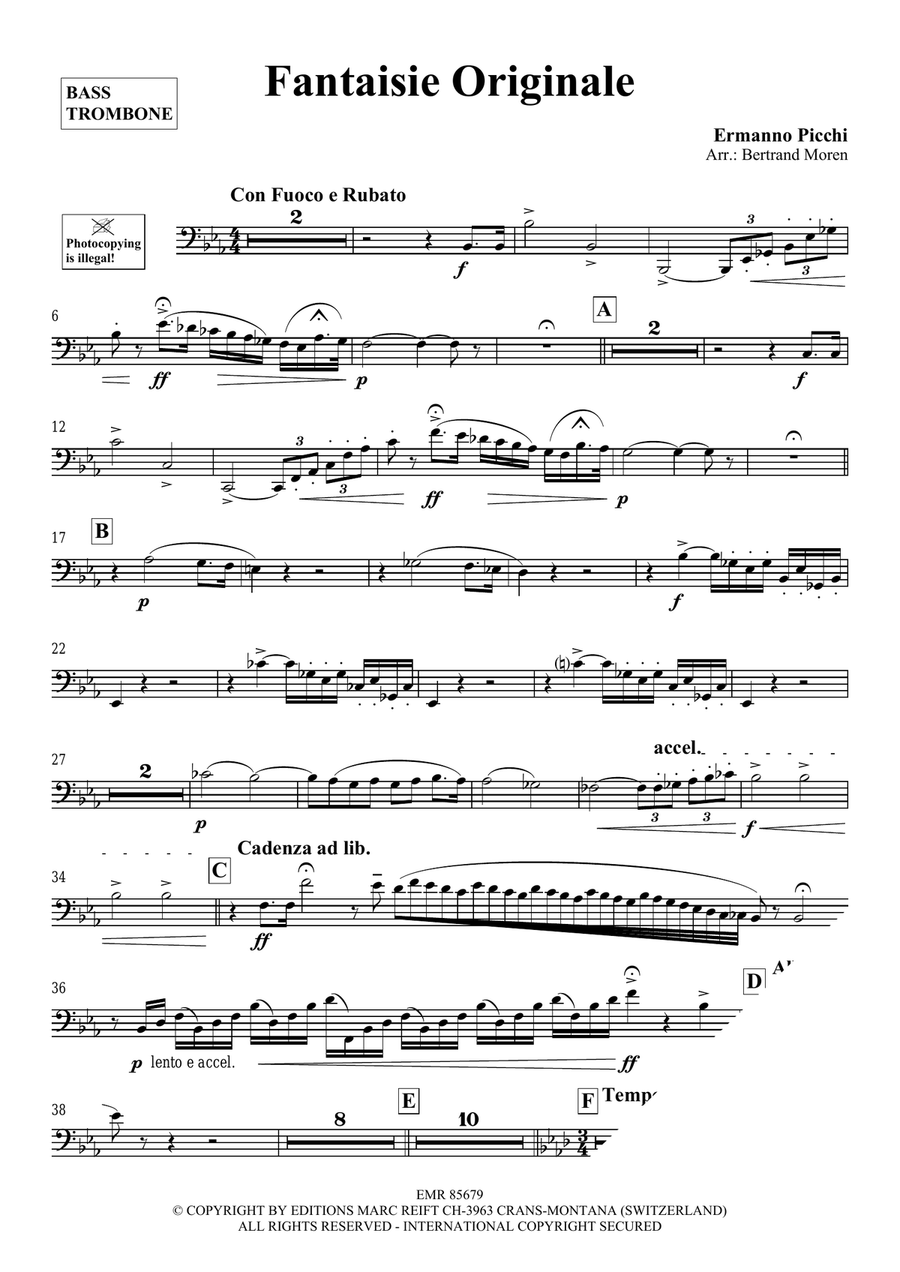 Fantaisie Originale Fantaisie Originale Trombone scores gallery preview page 3