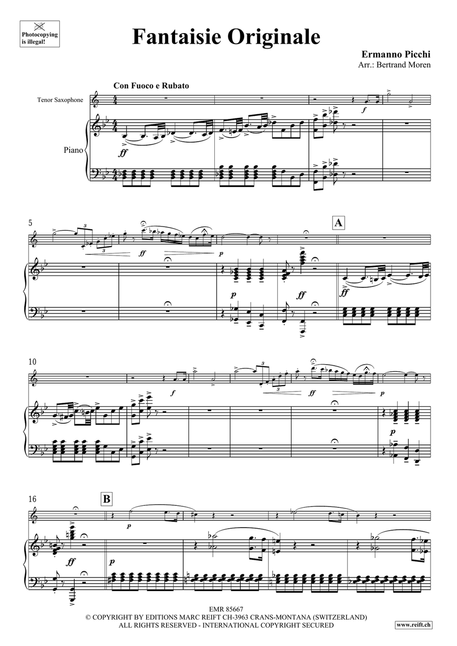 Fantaisie Originale Fantaisie Originale Tenor Saxophone scores gallery preview page 4