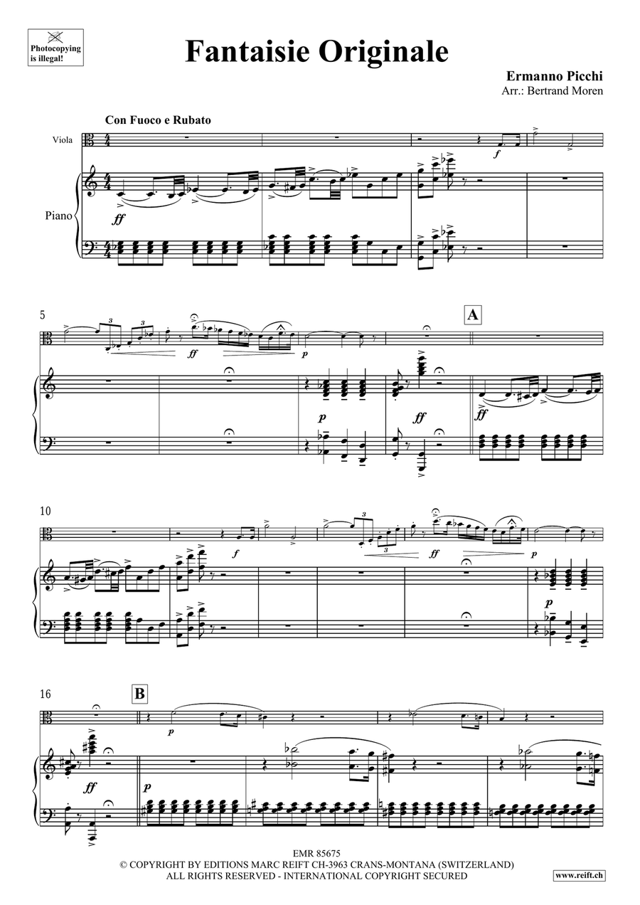 Fantaisie Originale Fantaisie Originale Viola scores gallery preview page 4