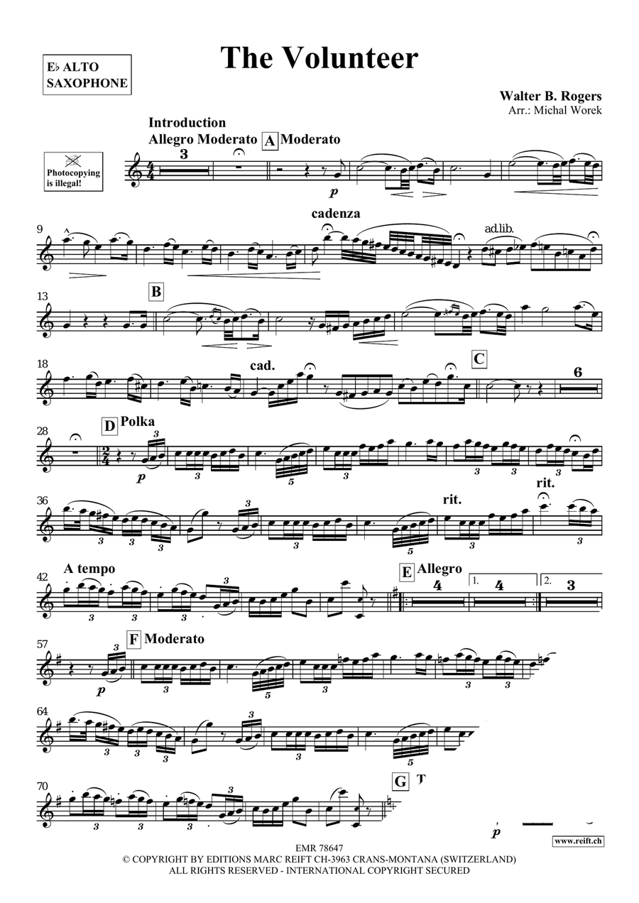The Volunteer The Volunteer Alto Saxophone scores gallery preview page 3