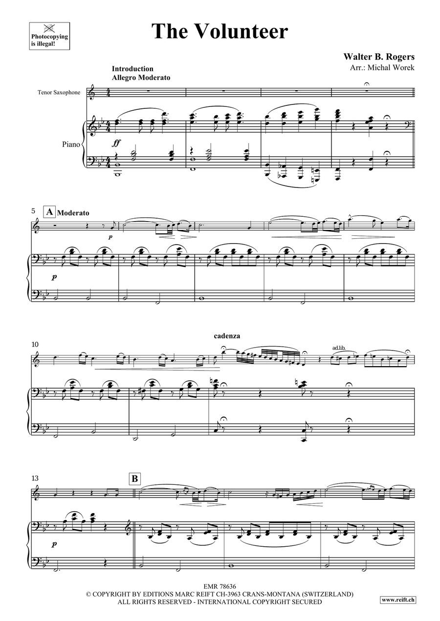 The Volunteer The Volunteer Tenor Saxophone scores gallery preview page 4