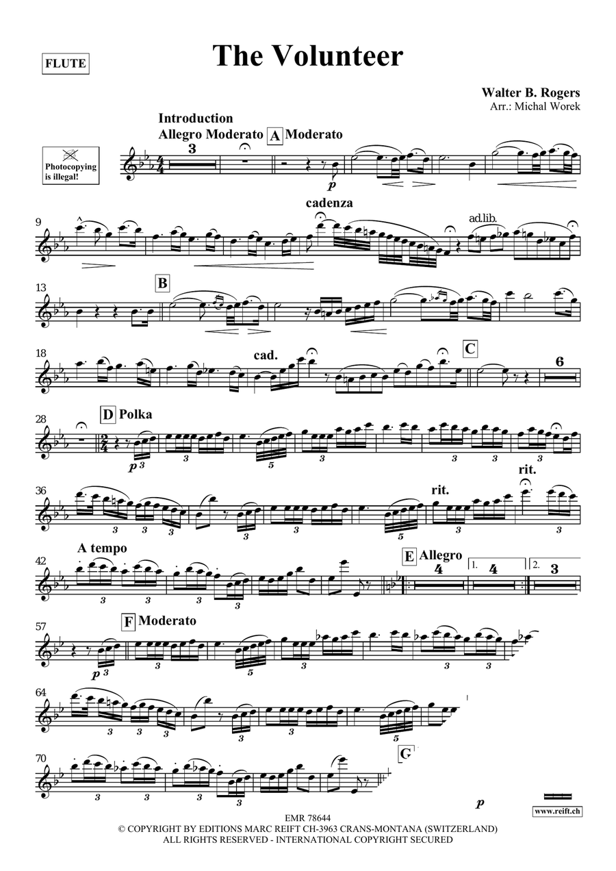 The Volunteer The Volunteer Flute Solo scores gallery preview page 3